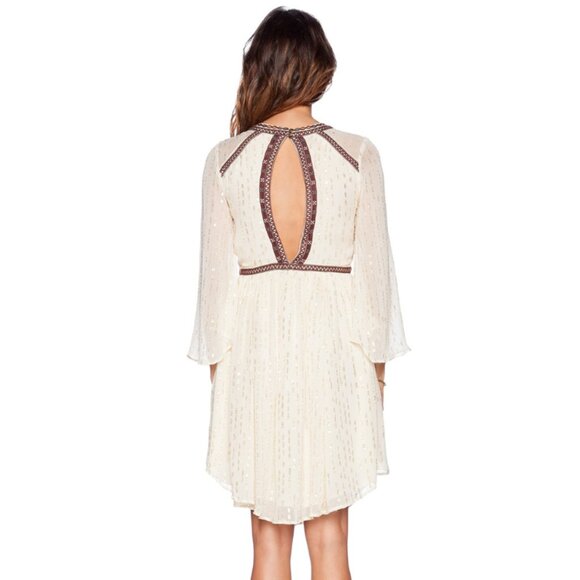 Free People Cream and Brown Midi Dress - Picture 5 of 15